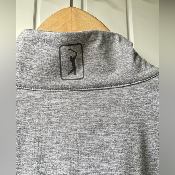 PGA Tour Golf Men’s Half Zip Pullover Grey Large - Picture 3 of 7